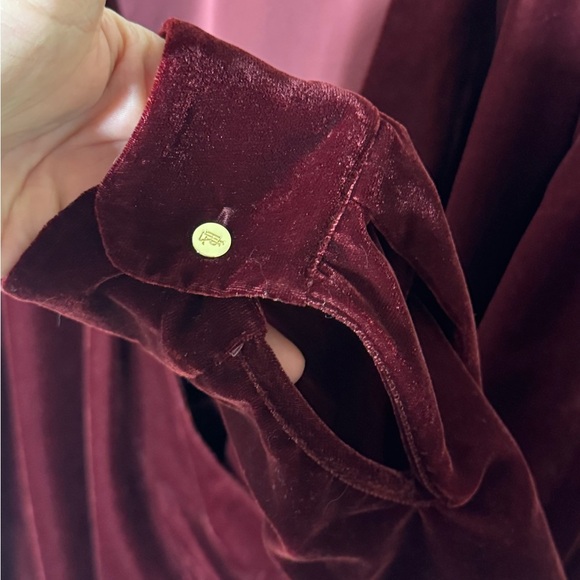 Lauren Ralph Lauren Velvet Surplice Blouse - Picture 11 of 15